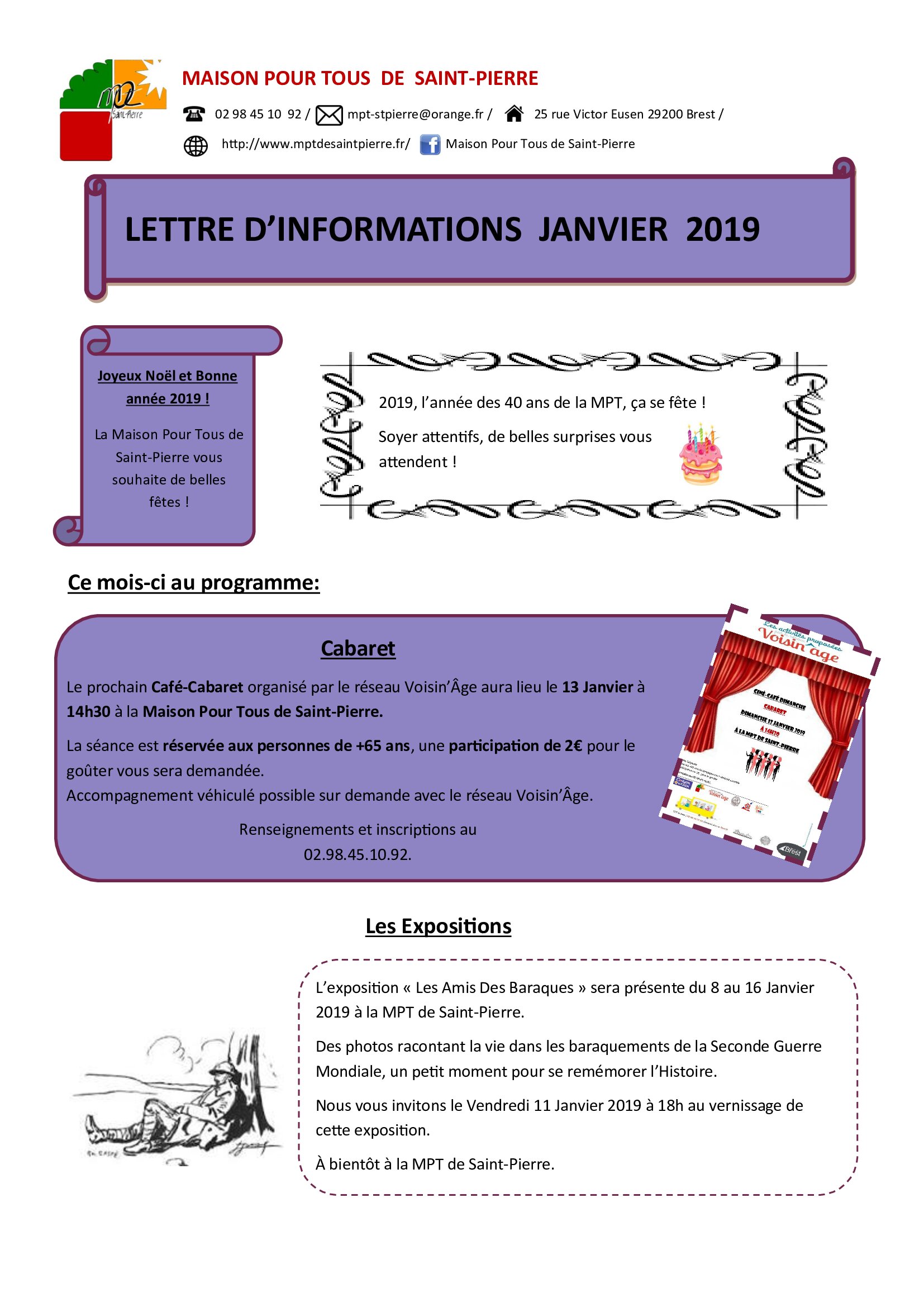 lettre d’information Janvier 2019