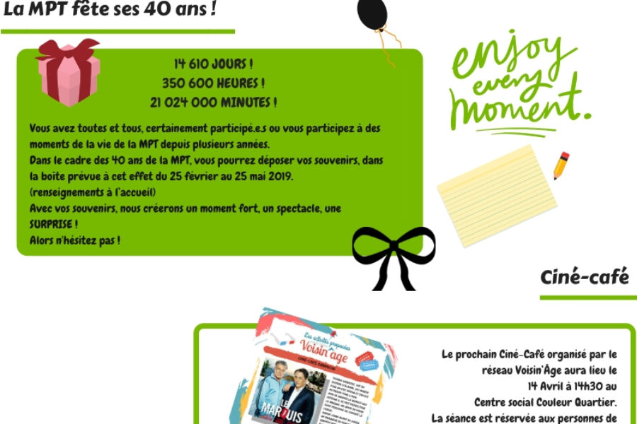 Lettre d’information Avril 2019